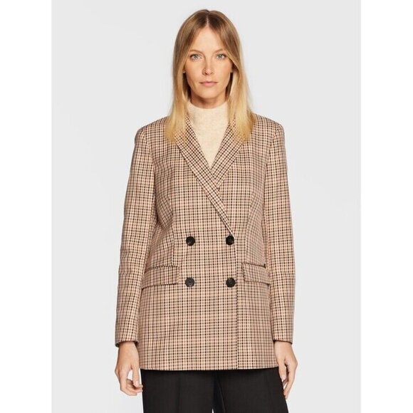 Scotch and Soda Double Breasted Plaid Explorer Blazer Winter Women's Size Large